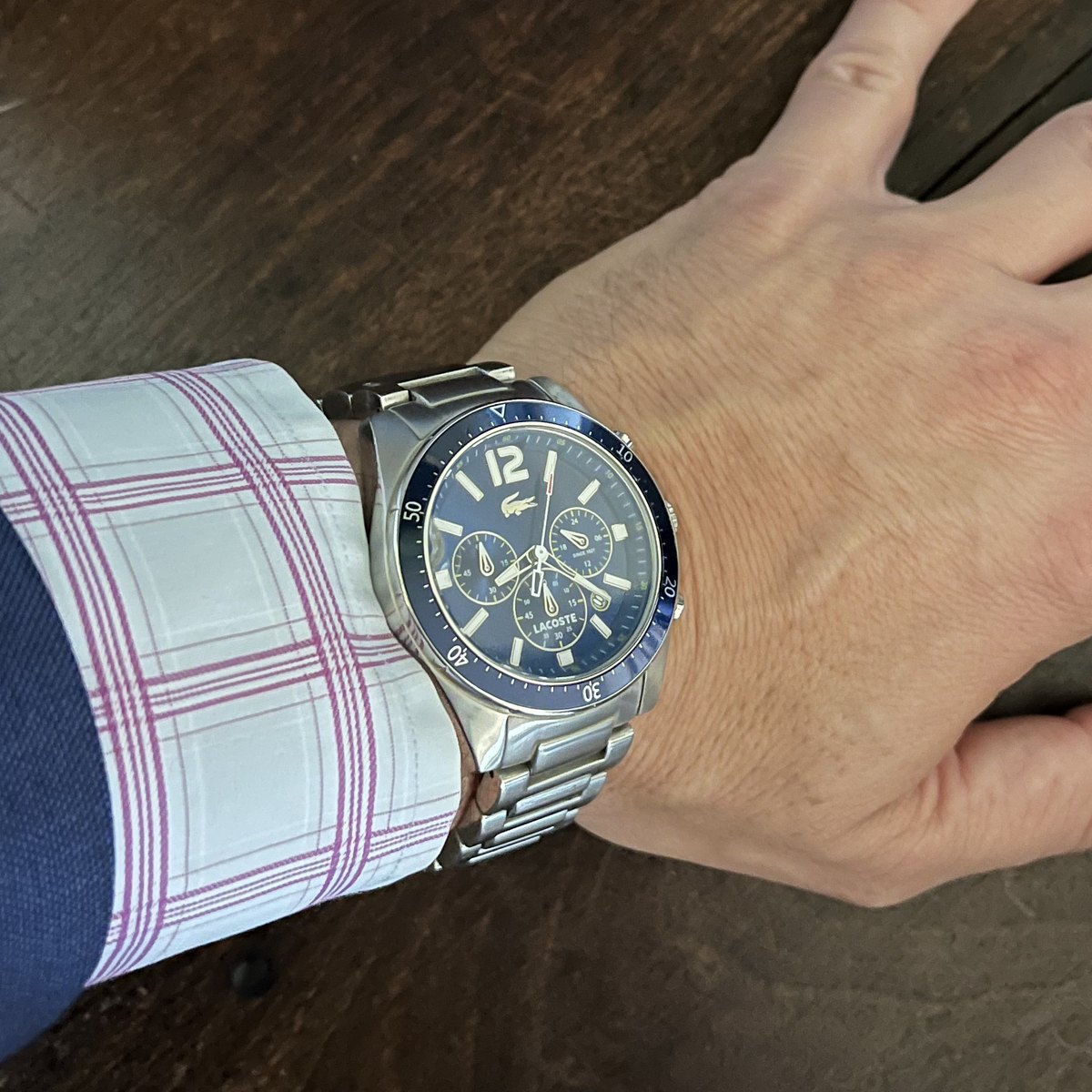 A watch of Chris's, on the wrist